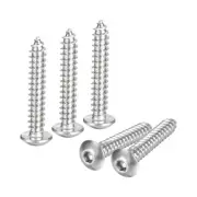 Hex Socket Self Tapping Screws, M5 x 30mm 304 Stainless Steel Wood Screw 200pcs