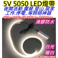 在飛比找蝦皮購物優惠-白光100CM 60燈 5V 5050 USB LED燈帶【