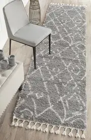 Chrome Silver Runner Rug