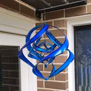 Blue Mirage Triple Hanging Spinner