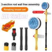 Long Handle Automatic Rotating Foaming Microfiber Car Wash Brush Cleaning Mop CR