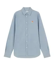 Maison Kitsuné Fox Head Patch Denim Shirt SHIRTS CM40,SHIRTS CM41,SHIRTS CM39 Gray