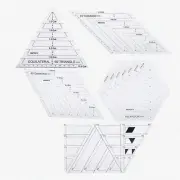 QuiltMaster 5-Piece Patchwork Ruler Set: Creative Quilting Templates for DIY Sew