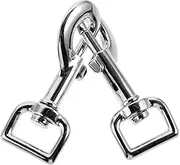Hohopeti 2 Pack Dog Leash Metal Buckles Pet Leash Connectors Sturdy Zinc Alloy Snap Hooks for Ropes