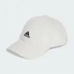 【ADIDAS 愛迪達】帽子 棒球帽 運動帽 遮陽帽 SMALL LOGO CAP 白 JF2902