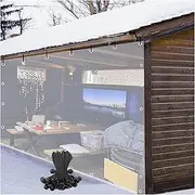 Transparent Durable Waterproof Outdoor Plastic Curtain with Grommet, Windproof Pouch and Gazebo Curtain, Size Customized
