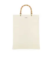 Jil Sander Embossed Top Handle Bag One size White