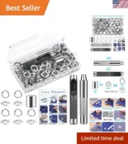 Professional Grommet Tool Kit: 120 Sets of 1/2 Inch Copper Eyelets & Tools