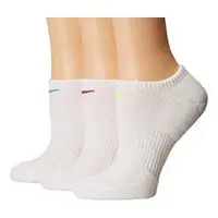 在飛比找ETMall東森購物網優惠-Nike 2018女時尚彩標白色無外秀運動短襪3入組