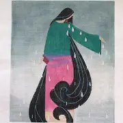 SUNDANCE DESIGNS NEEDLEPOINT CANVAS: GODDESS OF RAIN BM