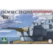TAKOM 1/35 15CMSK C/28 GUNS BATTLESHIP BISMARCK BB II / STB II TURRET PLASTIC MO