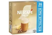 Nescafe Vanilla Latte Coffee Sachets 26 Pack