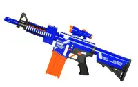 在飛比找Yahoo!奇摩拍賣優惠-生存遊戲-澤聰7054[10連發電動軟彈狙擊槍-藍橘版]玩具