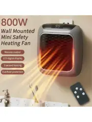 800W Mini Heater for Home Small Bathroom Heating Fans Wall Mounted PTC Ceramic E