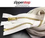 10pcs Metal Zipper Bulk YKK #5 Brass Medium Weight Separating Black or White
