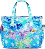 [Bluboon] Waterproof Beach Tote Pool Bags for Women Ladies Extra Large Gym Tote Carry On Bag With Wet Compartment for Weekender Travel