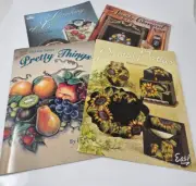 Lot of 4 Decorative Painting Books Classical Floral Fruits Flowers Patterns