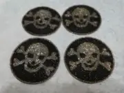 Beaded Halloween Skull & Crossbones Coasters Set Of 4 By Jack O' Lantern New
