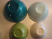 Melamine Mixing (Nesting) Bowl Set of Four with Lids ~ New and Colorful