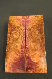 STABILIZED MAPLE BURL KNIFE SCALES 1.75" x 5.4" x .4" AWESOME COLORS