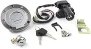 Pexorin Motor Ignition Switch Key Gas Tank Cap Lock Set, for YZF-R1 1998 1999, 2004 2005 2006 2007 2008 2009 2010 2011 2012 Motorcycle Ignition Switch