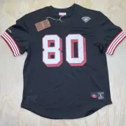 NEW LG San Francisco 49ers Niners Jerry Rice Mitchell Ness Mesh S/S Shirt Black
