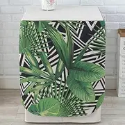 Washing Machine Cover Green Leaf for top Load Whirlpool Front Load Automatic Washer Dryer Cover