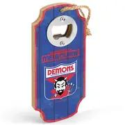 Melbourne Demons AFL First 18 Bottle Opener Wall Plaque Sign with Hanging Rope