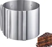 Westmark Cake Ring, Extra High: 15 cm, Diameter 16-30 cm, with Scale, Stainless Steel, Surprise, Silver, 313022E1