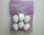 NWT NEW Easter Eggs Ornament White Decoration Set 6