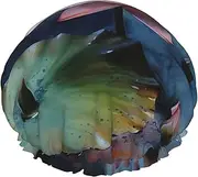 Flower painting Shower Cap Reusable Waterproof Shower Bonnet for Women Men Elastic Band Bath Hair Hat Double Layered Washable Bath Cap for All Hairstyles, Travel-Friendly
