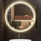 XXL LED Lighted Vanity Mirror Circle Bathroom Makeup Mirror Variability Lighting