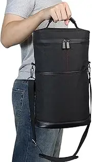 Arrovarp Wine Cooler Tote Carrier,Bottle Bags Cooler Carrier - Portable Insulated Wine Carrier Tote Bag, Wine Travel Carrier for, Travel, Restaurant