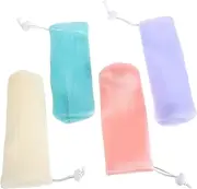 CRILSTYLEO Handmade Soap Saver 8 Pack Bar Soap Pouch with Net Thick Foam for Face Cleansing Travel-friendly