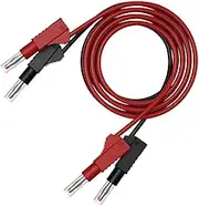 2Pcs Multi-Meter Leads Cable Jumper Wire Line Security 4mm Banana Plug Retractable Tool Red Easy Install Black