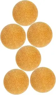 ERINGOGO Yellow Plastic Soccer Balls 6Pcs Mini Game Balls for Foosball Table Replacement