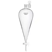 Borosilicate Glass 2000ml Conical Separatory Funnel with PTFE Stopcock, 2000mL
