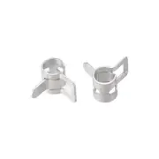 Steel Band Clamp 6mm Hose Tube Spring Clips Clamp Silver Manganese Steel 100Pcs
