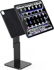 Tallest Height Adjustable Magnetic Stand for iPad Pro 13" M4, iPad Pro 12.9", iPad Air 13" M3/M2, Max Height 17.5", for iPhone w/MagSafe, Ucable USB C Cable, MagFlott Pro V2 (13"/12.9") Space Black