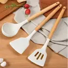 Silicone Kitchen Cookware Utensils Turner Spatula Spoon Household