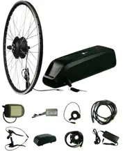 TDR 27.5 Inch Front Hub Electric Bike Conversion Kit 250W Brushless Motor 36V 13Ah Lithium Battery Thumb Throttle Pedal Assist KT Controller LCD Display E-Brake Levers