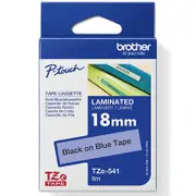 Brother TZE-541 Laminated Labelling Tape 18mm (Black On Blue)