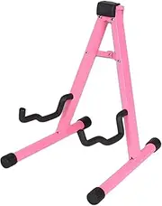 Generic Guitar Stand, Professional Universal Collapsible Instrument Stand for Electric Guitar, Ukulele, Bass, Banjo, Accessories, Pink