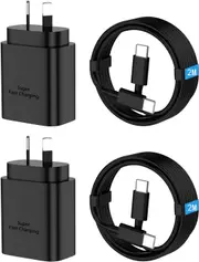 FOHOA 2 Pack 45W USB-C Super Fast Charger with 100W Cable