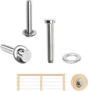 50 Pack Fayevorite Stainless Steel Hand-Crimp Stemball Swages for 1/8" Cable