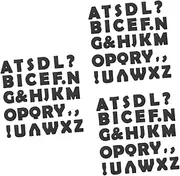 TEHAUX 3sets Bulletin Letters Poster Board Bulletin Boards Alphabet Paper Letters for Classroom Wall Letter Paper Doorplate Letter Precut Letters for Bulletin Board Black 150pcs*3