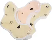 RORPOIR Soft Comfortable Cotton Sunflower Bib 2 Snap Closure Newborn Teething Bibs Saliva Absorbency Random Color