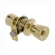 Brava Urban Cylindrical Tulip Entrance Knob Set 60/70mm Backset Polished Brass