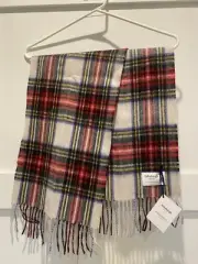 Edinburgh Since 1473 Unisex Plaid Scarf Lambswool One Size 10.5” X 64” NEW
