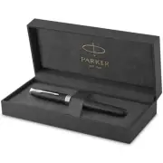 Sonnet Fountain Pen, Matte Black Lacquer with Palladium Trim, Medium Nib (193...